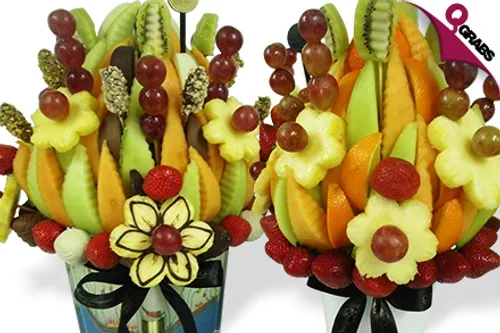 From QR60 Enjoy Delicious Dessert Bouquets with Fresh Fruits, Chocolates and More! (Up to QR445 Value)
